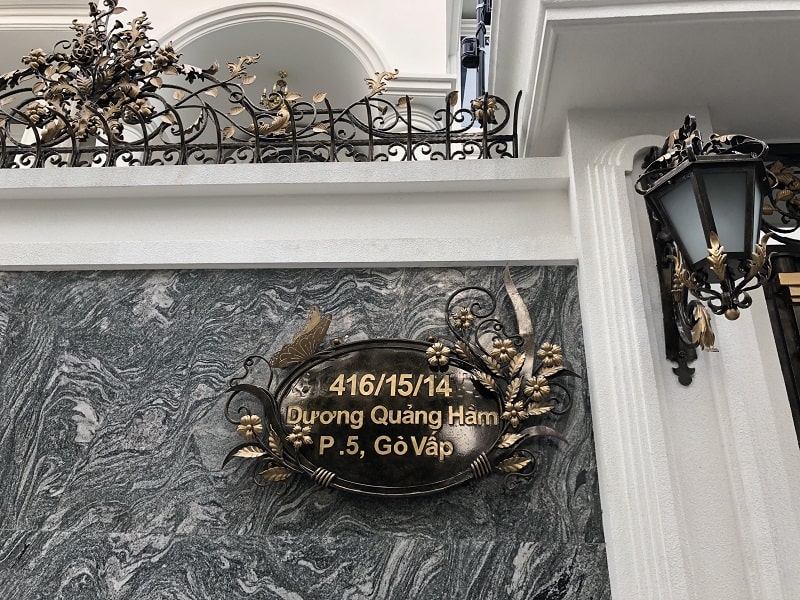 Trang trí - Bảng số nhà mẫu 1