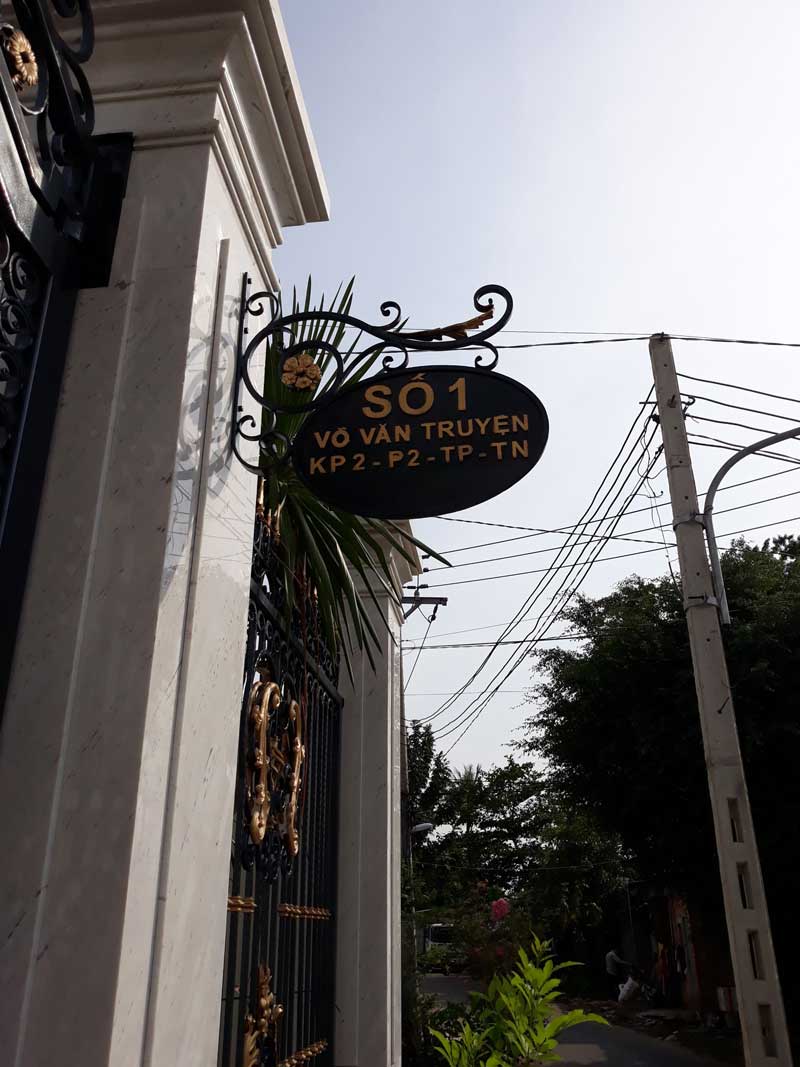 Trang trí - Bảng số nhà mẫu 5