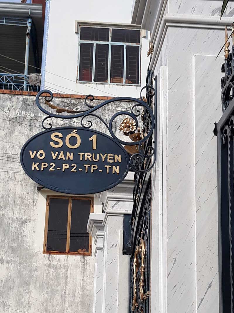 Trang trí - Biển số nhà mẫu 2